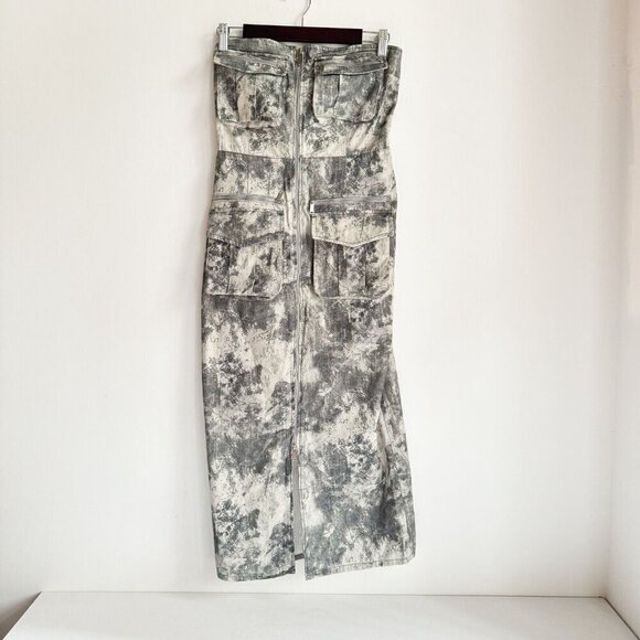 Zara  soft camo print Pocket Detail Bodycon Dress S - Picture 9 of 9